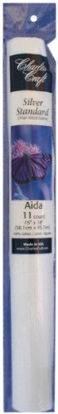 Picture of DMC TC8136-6750 Silver Label Aida Cloth with Soft Tube, White, 15 by 18-Inch, 11-Count