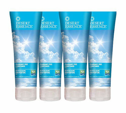 Picture of Desert Essence Fragrance Free Conditioner - Pure - 8 Fl Ounce - Pack of 4 - Gloss & Shine - Smoothes & Softens Hair - No Oil Residue - Antioxidants - Green Tea - Jojoba Oil - Vitamin B5