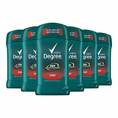 Picture of Degree Men Original Antiperspirant Deodorant 48-Hour Odor Protection Sport Mens Deodorant Stick 2.7 oz, 6 Count
