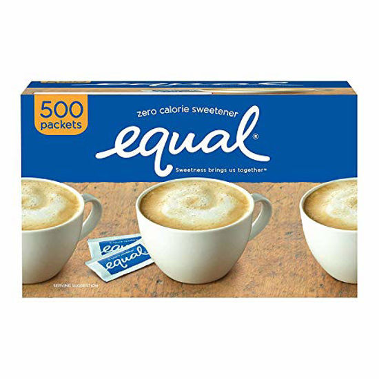 Picture of EQUAL 0 Calorie Sweetener, Sugar Substitute, Zero Calorie Sugar Alternative Sweetener Packets, Sugar Alternative, 500 Count