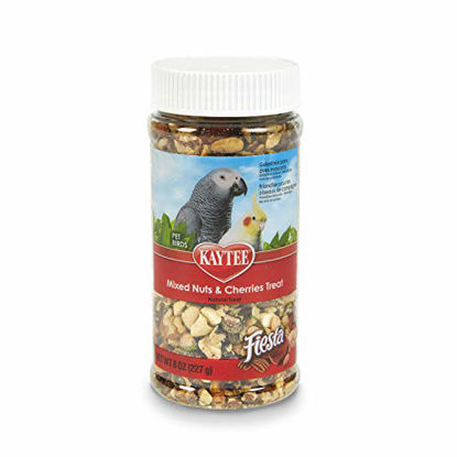 Picture of Kaytee Fiesta Mixed Nuts And Cherries Treat For Pet Birds, 8-Oz Jar