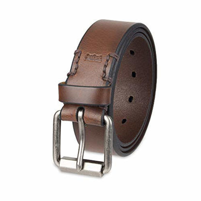 Picture of Levi's Men's 100% Leather Belt with Prong Buckle, Brown, 40, Bridle Brown
