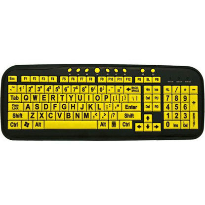 Picture of Ezsee Low Vision Keyboard Large Print Yellow Keys by Ergoguys