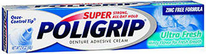 Picture of Super PoliGrip Denture Adhesive Cream, Ultra Fresh, 2.4 oz