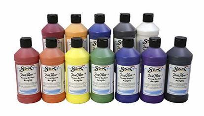 Picture of Sax True Flow Heavy Body Acrylic Paint Set, Pints, Assorted Colors, Set of 12 - 439304