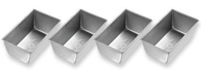 Picture of USA Pan Bakeware Mini Loaf Pan, Set of 4, Nonstick & Quick Release Coating, Made in the USA from Aluminized Steel