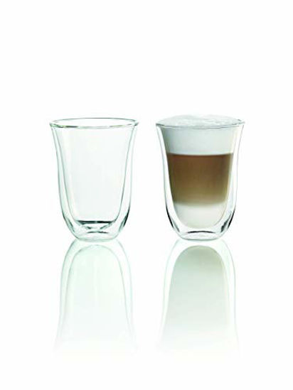 Picture of De'Longhi DeLonghi Double Walled Thermo Latte Glasses, Set of 2, Regular, Clear