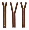 Picture of 6" YKK Pants Brass Zipper #4.5-568 Lite Brown (3 Zippers)