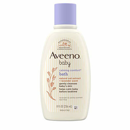 Picture of Aveeno Baby Calming Comfort Bath & Wash with Relaxing Lavender & Vanilla Scents & Natural Oat Extract, Hypoallergenic & Tear-Free Formula, Paraben-, Phthalate- & Soap-Free, 8 fl. oz, pack of 2