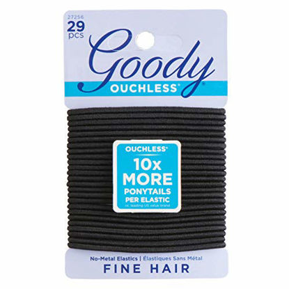 Picture of Goody Women's Ouchless 2 mm Elastics, Black, 29 Count