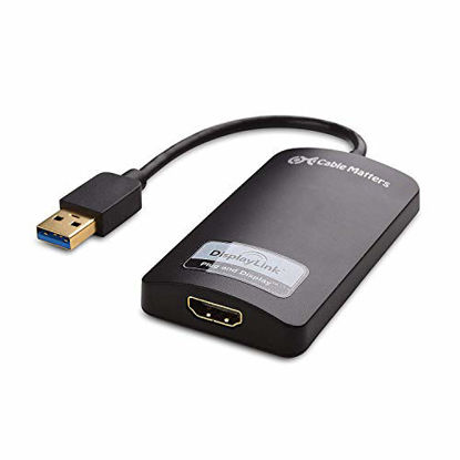 Picture of Cable Matters SuperSpeed USB 3.0 to HDMI Adapter (USB to HDMI Adapter) for Windows up to 1440p in Black