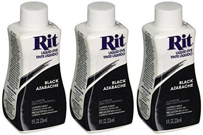 Picture of Rit Dye Liquid Fabric Dye, Black 8 oz (Pack of 3)