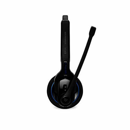 Picture of Sennheiser MB Pro 1 UC ML (506043) - Single-Sided, Dual-Connectivity, Wireless Bluetooth Headset | For Desk/Mobile Phone & Softphone/PC Connection| w/ HD Sound & Skype for Business Certified (Black)