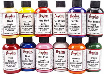 Picture of Angelus Leather Paint Set of 12 4 oz