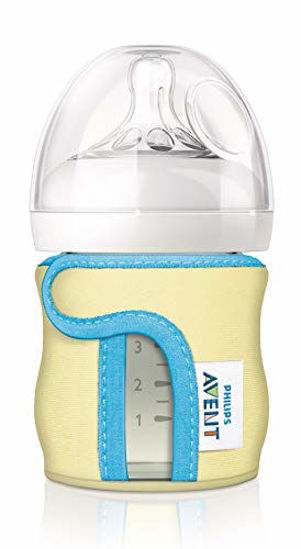 Picture of Philips AVENT Glass Baby Bottle Sleeve, 4 Ounce (Colors May Vary) (SCF675/01)