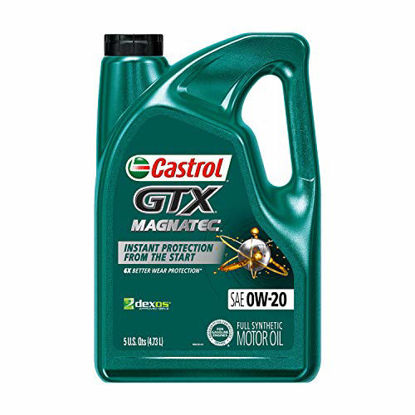 Picture of Castrol 03060 GTX MAGNATEC 0W-20 Full Synthetic Motor Oil, Green, 5 Quart