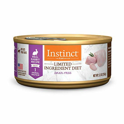Picture of Instinct Limited Ingredient Diet Grain Free Real Rabbit Recipe Natural Wet Canned Cat Food by Nature's Variety, 5.5 oz. Cans (Case of 12)