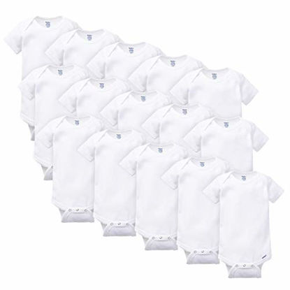 Picture of Gerber Baby 15 Piece Onesies Bodysuit Multi Pack, White, (0/3M, 3/6M, 6/9M)