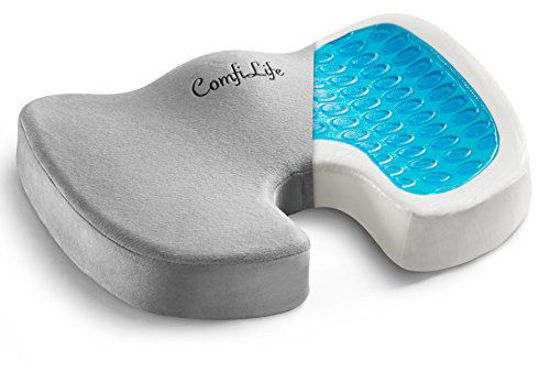Picture of ComfiLife Gel Enhanced Seat Cushion - Non-Slip Orthopedic Gel & Memory Foam Coccyx Cushion for Tailbone Pain - Office Chair Car Seat Cushion - Sciatica & Back Pain Relief