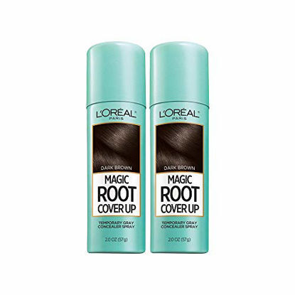 Picture of L'Oreal Paris Root Cover Up Temporary Gray Concealer Spray Dark Brown 2 Oz (Pack of 2) (Packaging May Vary)