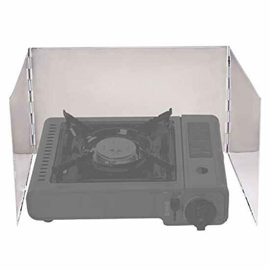 GetUSCart REDCAMP Folding Stainless Steel Stove Windscreen, Camping
