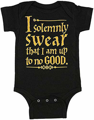 Picture of Harry Potter Unisex Baby Up To No Good One Piece Bodysuit - Black (6 Months)