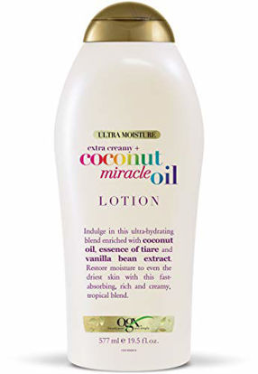 Picture of OGX Extra Creamy + Coconut Miracle Oil Ultra Moisture Lotion, 19.5 Fl Oz (Pack of 1)
