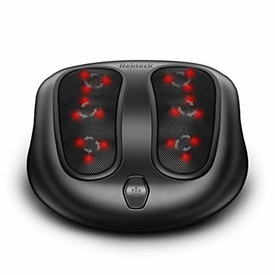 Picture of Nekteck Foot Massager with Heat, Shiatsu Heated Elecric Keading Foot Massager Machine for Planter Fasciitis, Built in Infrared Heat Function and Power Cord