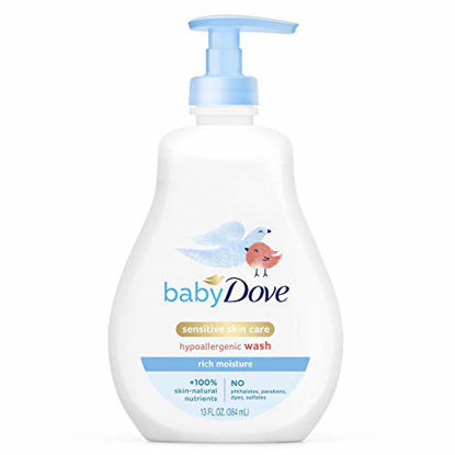 Picture of Baby Dove Tip to Toe Baby Wash and Shampoo For Baby's Delicate Skin Rich Moisture Washes Away Bacteria, Tear-Free and Hypoallergenic 13 oz