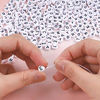 Picture of JPSOR 600pcs 4x7mm Acrylic White Round Letter Beads for Bracelets and Jewelry Making, with Thread (A)