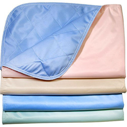 Picture of Careoutfit Pack of 4 - Reusable Stain Resistant Quick Absorbent/Washable Large Dog/Puppy Training Travel Pee Pads - Size 24 x 36