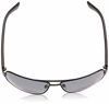 Picture of AX Armani Exchange mens Ax2012s Metal Sunglasses, Matte Black/Polarized Grey, 62 mm US