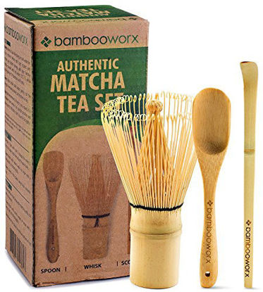 BambooWorx sushi making kit deluxe - includes 2 bamboo sushi rolling mats,  rice spreader, rice paddle, 5 pairs chopsticks - 100% bamboo