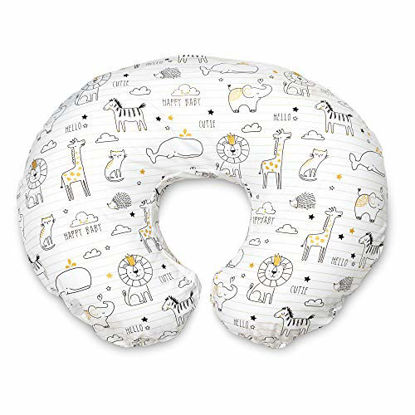 Picture of Boppy Original Nursing Pillow and Positioner, Notebook Black and Gold, Cotton Blend Fabric with allover fashion
