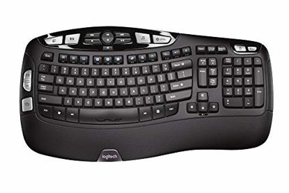 Picture of Logitech K350 Wireless Wave Keyboard with Unifying Wireless Technology - Black