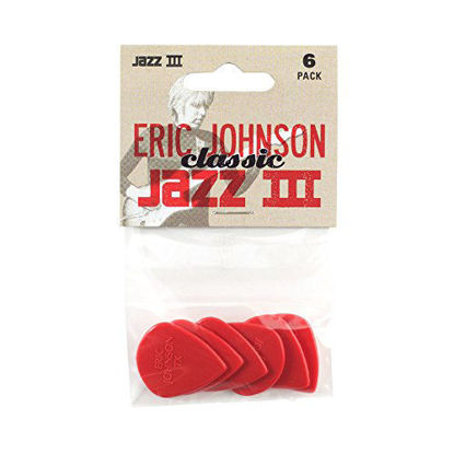 Picture of Dunlop 47PEJ3N Eric Johnson Classic Jazz III, Red, 1.38mm, 6/Player's Pack