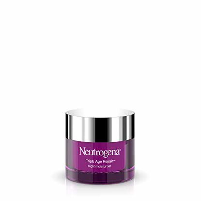 Picture of Neutrogena Triple Age Repair Anti-Aging Night Cream with Vitamin C; Fights Wrinkles & Even Tone, Dark Spot Remover & Firming Anti-Wrinkle Face & Neck Cream; Glycerin & Shea Butter, 1.7 oz
