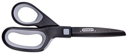 Picture of Stanley 8 Premium Titanium Scissors with a Non-Stick Blade and Ergonomic Handle, Gray/Black Scissors (SCI8TINS)