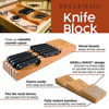 Picture of Bellemain 100% Pure Bamboo in Drawer Knife Block , Knife Organizer