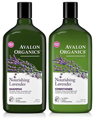 Picture of Avalon Organics Lavender Nourishing Shampoo & Conditioner Duo, 11 oz