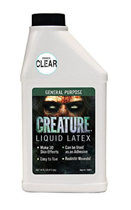 Picture of Creature Liquid Latex - CLEAR - General Purpose Professional Special Effects Liquid Latex - 16oz - Dries CLEAR