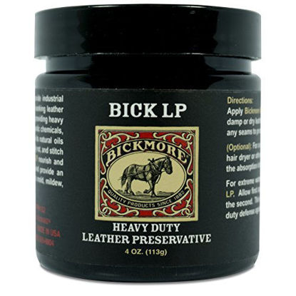 Picture of Bickmore Leather Conditioner, Scratch Repair Bick LP 4oz - Heavy Duty LP Leather Preservative | Leather Protector, Softener and Restorer Balm for Dry, Cracked, and Scratched Leather | Made in USA