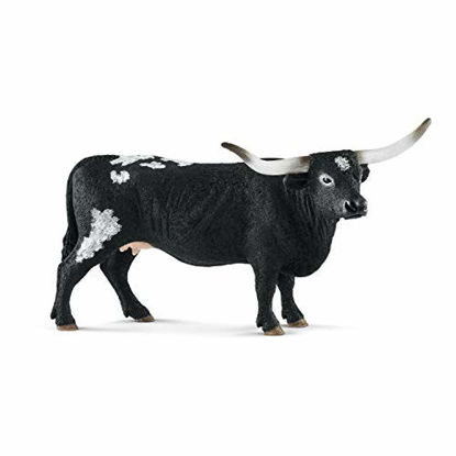 Picture of SCHLEICH Farm World Texas Longhorn Cow Educational Figurine for Kids Ages 3-8
