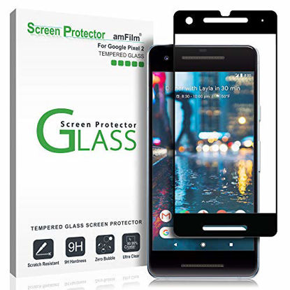 Picture of amFilm Glass Screen Protector for Google Pixel 2, Tempered Glass