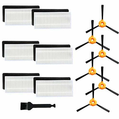 Picture of Replacement Parts Fit for EcoVacs DEEBOT N79S DEEBOT N79 DEEBOT 500 DEEBOT N79W Robotic Vacuums Accessories - Filters+ Side Brushes PACK OF 1 WITH 18 pieces set