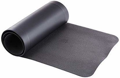Picture of GelPro Anti-Fatigue Nonslip 1/2" Thick Hard Floor Utility Mat for Garage, Patio and Kitchen, 20" x 72", Leather Grain Black