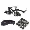 Picture of Beileshi Watch Repair Magnifier Loupe Jeweler Magnifying Glasses Tool Set with LED Light with 8 Interchangeable Lens-2.5X 4X 6X 8X 10x 15x 20x 25x