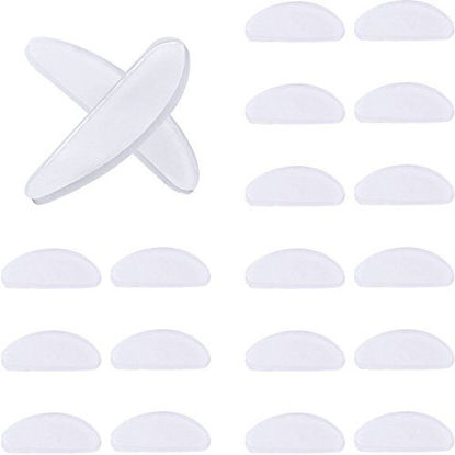 Picture of TOODOO 10 Pairs Eyeglasses Nose Pads Glasses Adhesive Silicone Nose Pads Non-Slip Thin Nosepads for Glasses Eyeglasses Sunglasses (Transparent, 1 mm)