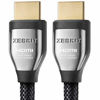 Picture of Zeskit Cinema Plus High Speed with Ethernet 22.28Gbps HDMI 2.0b Cable, 4K 60Hz HDR ARC 4:4:4 HDCP 2.2 (10ft Braided)