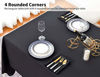 Picture of Surmente Tablecloth 60 x 102-Inch Rectangular Polyester Table Cloth for Weddings, Banquets, or Restaurants (Black)  